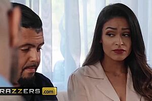 This Hardcore video features a big-boobed Latina without her bra and panties getting her throat and pussy pounded