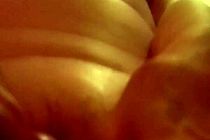 Husband uses rabbit toy to bury it deep for intense orgasm.