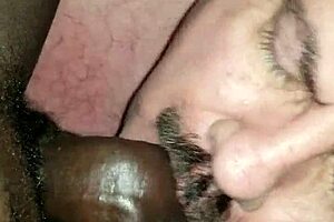 Interracial gay sex with a big black cock enjoyed by gay couple