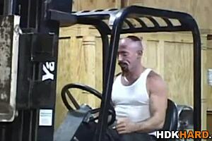 barebacking gay hunks in public threeway with rimjob and cumshots