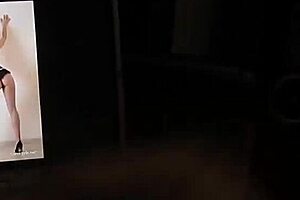 Man Jerks Off Cock and Watches Porn and Cums - Slow Motion