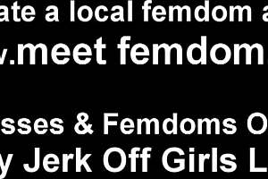 the bisexual slut endures humiliation in a threesome, sucking cock under femdom control.