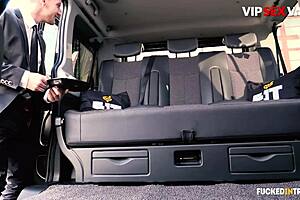 Hey, watch this slutty client Adriana P suck and ride her chauffeur in the backseat! It's wild on VIP Sex Vault.