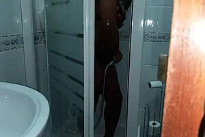 Ebony teases brother-in-law's huge cock