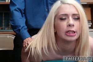 The hot teen squirts during her first fuck with the boss's step sister.