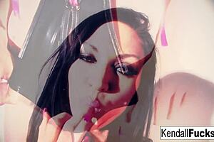 Kendall Teases Solo with Fetish Masturbation