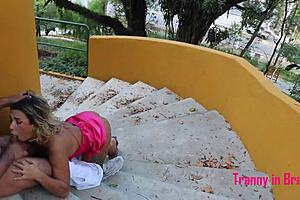 Wow, cousin fucks me in public square with cumshot!