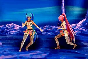 mmd r18 hybrid performs english cover dance in casual style