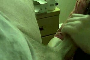 Asian babe gives handjob leading to cum facial!