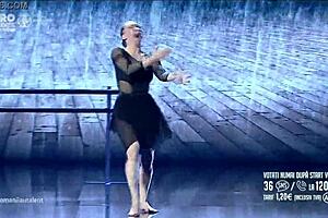 cezara blioju flashed her big romanian tits in a downblouse moment, causing a nipple slip that everyone noticed.