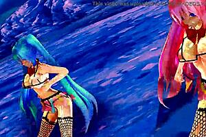 mmd r18 hybrid performs english cover dance in casual style