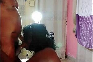 Tall busty BBW moans loudly giving head recorded on my phone