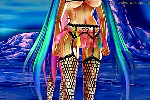 mmd r18 hybrid performs english cover dance in casual style