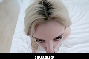 Hot blonde teen stepsister Jane Wilde interacts with stepbrother in POV