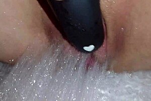 Detailed bathing scene in the shower with amateurs