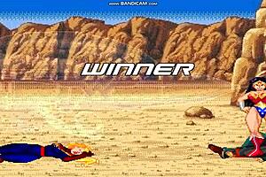 Kim Dong Hwan and Terry battle Wonder Woman and Ms. Marvel