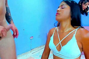 i watched this brunette slut eat her friend's boyfriend's cock and get throat fucked