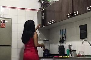 HD: Stepsister's black pussy fucked and creampied