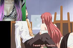 I-I fantasize about Erika's huge MILF body in this uncensored hentai anime cleavage episode 2