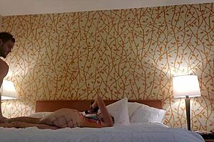 blonde whore bound in fishnets gets her wet pussy fucked