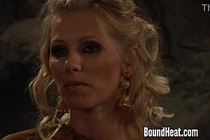 Busty Lesbian Slaves Tied Up and Branded by Cruel Madame in Hardcore Session! 😈