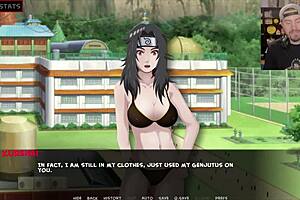 sarada from naruto on the floor getting a creampie