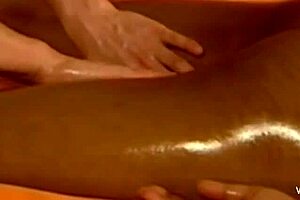 Relaxing massage for women with intimate instructions