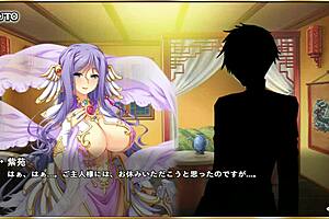 in this anime hentai, kou chou awakens in an erotic scene from shinrenki musou tenka touitsu den