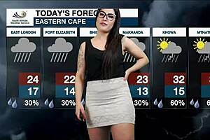 Weather Girl Loses Mind Over Wet Pussy Solo Play