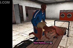 at the laundry room washing my hubbys shirts