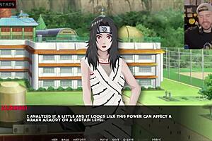 sarada from naruto on the floor getting a creampie