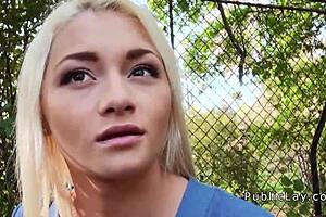 Dude Picks Up Sexy Amateur Blonde For Outdoor Voyeur Fucking And Pussy Flashing