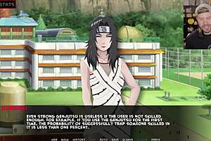 sarada from naruto on the floor getting a creampie