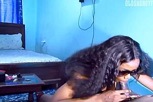 Horny maid gives happy ending blowjob