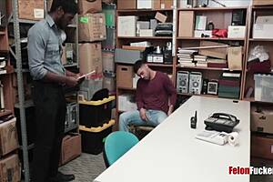 Straight stud blackmailed into gay bareback by cop