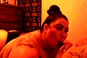 Big ass bbw carlee gives sloppy blowjob on fat tits
