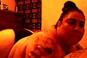 Big ass bbw carlee gives sloppy blowjob on fat tits