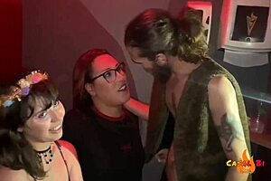 I brought my trans friend for a threesome at the swing house