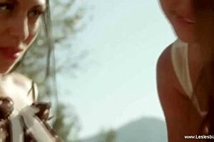 these horny lesbians are so sensual and in love.