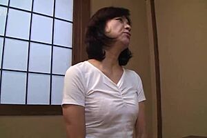 Bright Rural Mature Woman Miwa Hisako Blows In Countryside