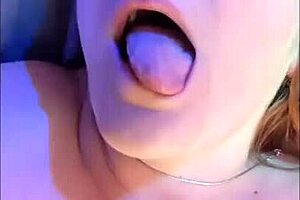 Steffi's Pussy Dance in Purple Chemise Teases Dildo and Facial Fun