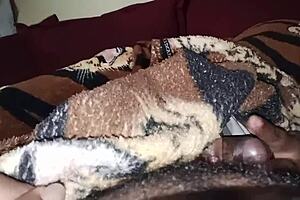 My Friend's Wife Grabs My Big Cock And Makes Me Cum With Intense Emotions While Watching A Movie