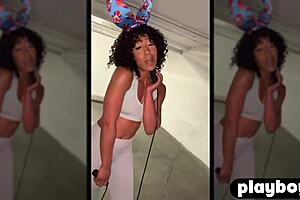 Misty Stone Undresses And Plays With Her Wet Pussy!