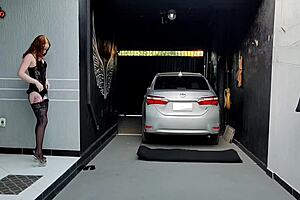 Wife surprises husband in sensual outfit, he fucks her ass until she begs to stop