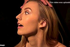 small tits blonde endures rough bondage fucking