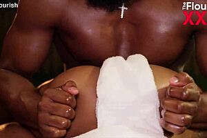 Oiled and pleasured: Mena Carlisle’s pleasure, sensual massage and sex