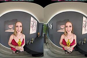 i watch vrhush laney grey bend over in doggystyle, her small tits bouncing as she rides in cowgirl pov