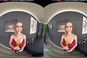 i watch vrhush laney grey bend over in doggystyle, her small tits bouncing as she rides in cowgirl pov