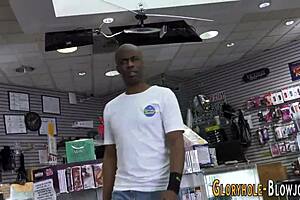 cute teen sucks cock at gloryhole