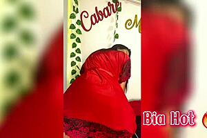 Hot Brunette Bia Dances Funk Until Naked